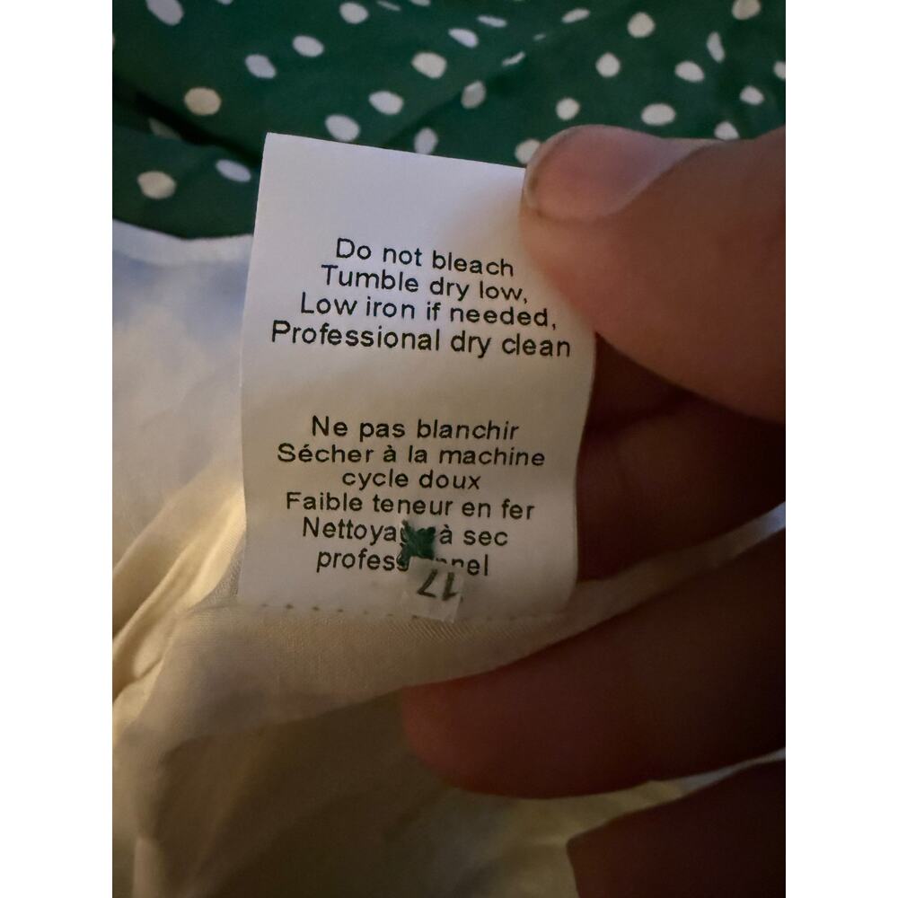 Green Polka Dot Dress By 11-1-Tylho Size Small - Picture 6 of 7